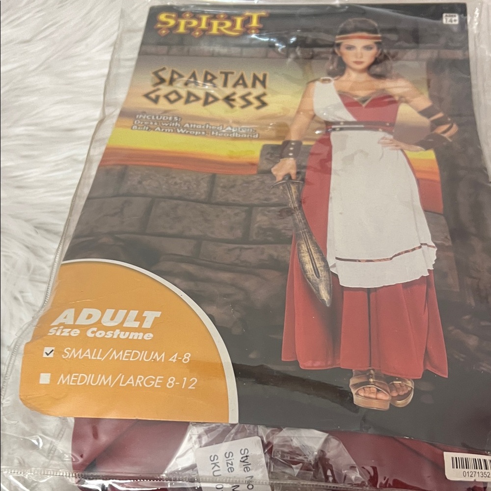 Spirit Red and White Spartan Goddess Costume
